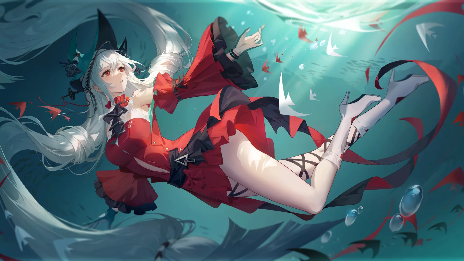 动漫女孩斯卡迪：水下武士连衣裙造型