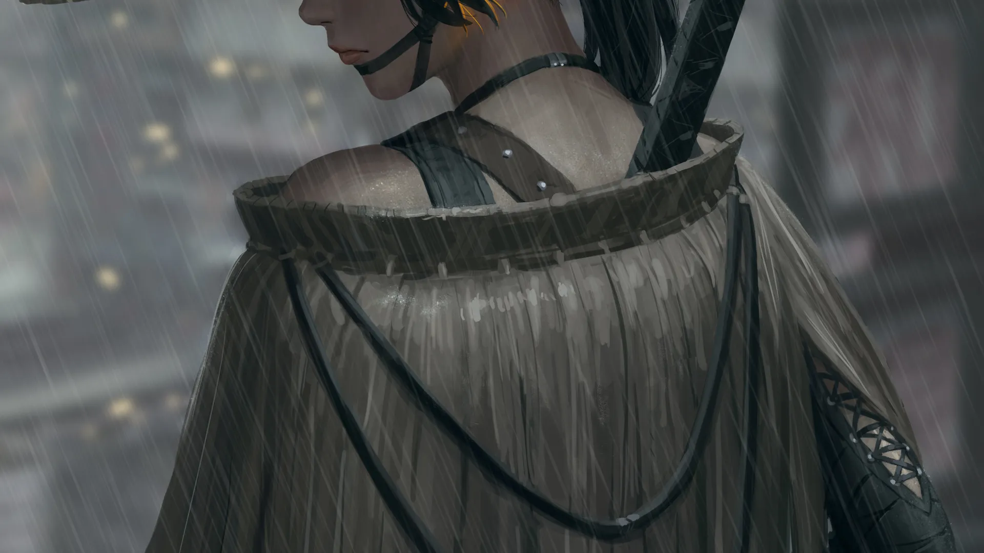 雨中女武士：原创幻想女性角色