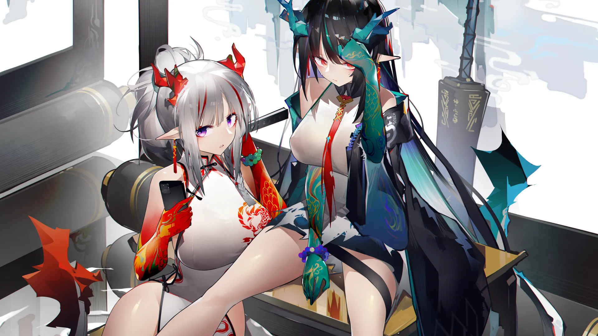 明日方舟红瞳动漫女孩：玉石凯特萨尔科特
