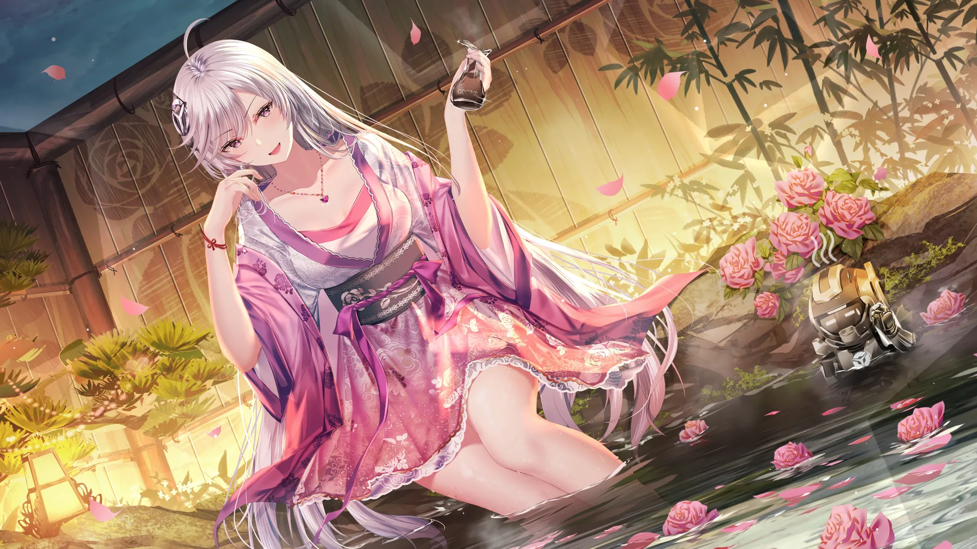 凯伦银发温泉动漫女孩服装设计