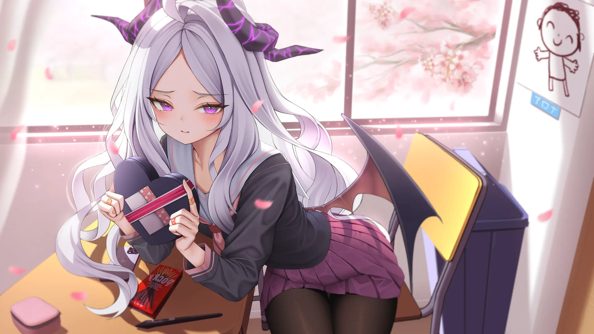 蔚蓝档案馆索拉萨奇动漫女孩二次元花瓣