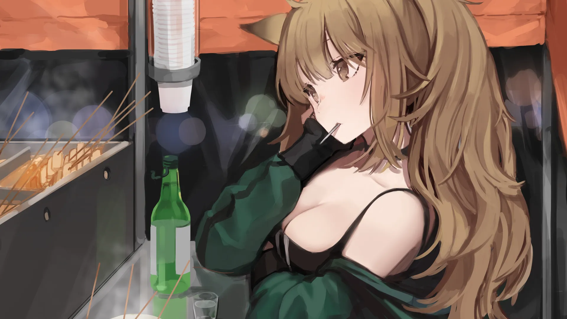 猫咪女孩动漫壁纸：淡褐眼4K高清