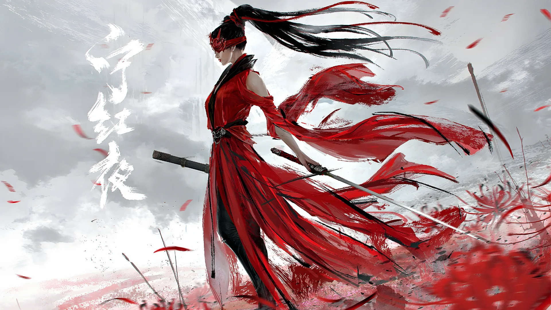 国风女剑客奈拉卡，风中英姿飒爽