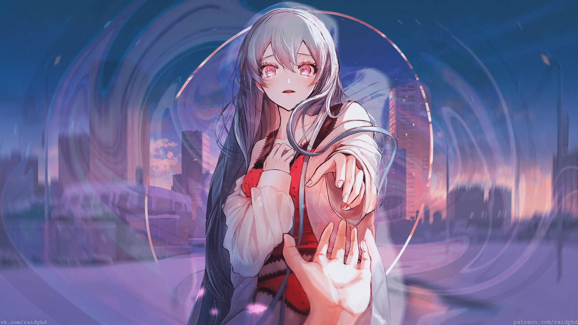 动漫女孩画中画，二次元壁纸精选集