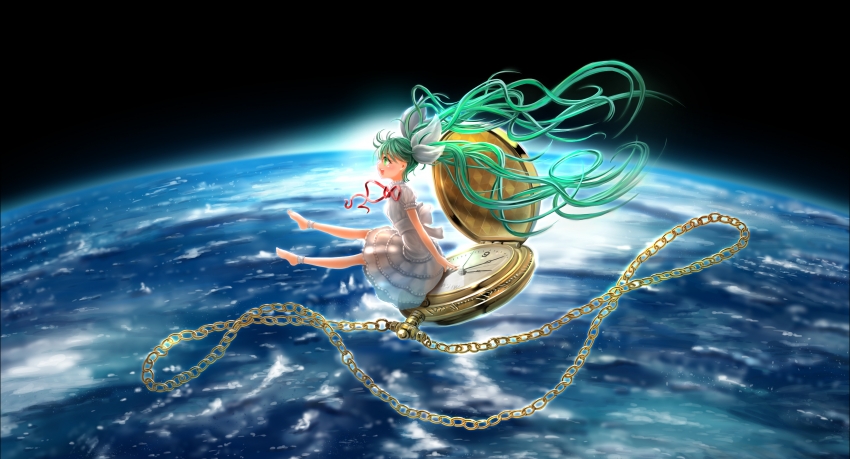 怀表 链子 女孩 太空 行